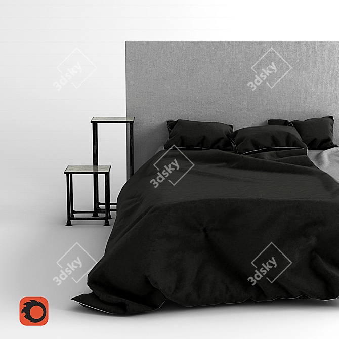 Baxter Mumbai Bedclothes 3D model image 2