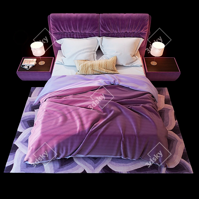 Milan Bed, Blest: Elegant and Functional 3D model image 2