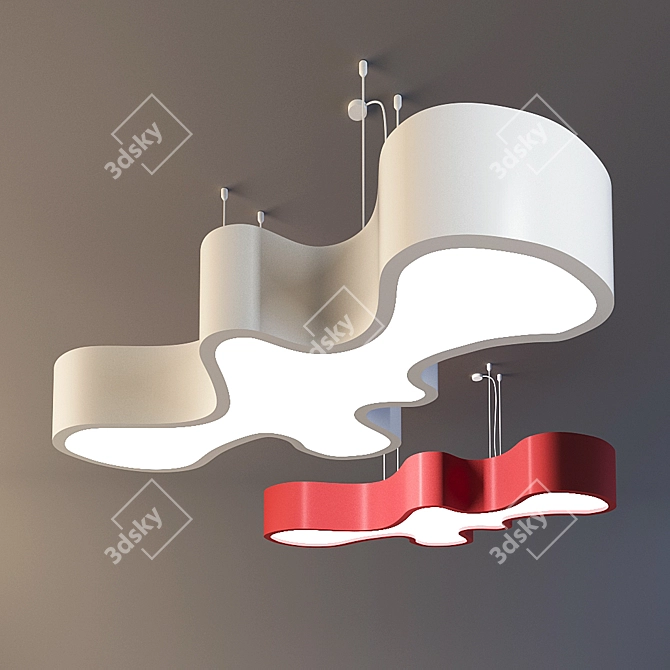 Atego 180: Stunning 1800x900 Chandelier 3D model image 1