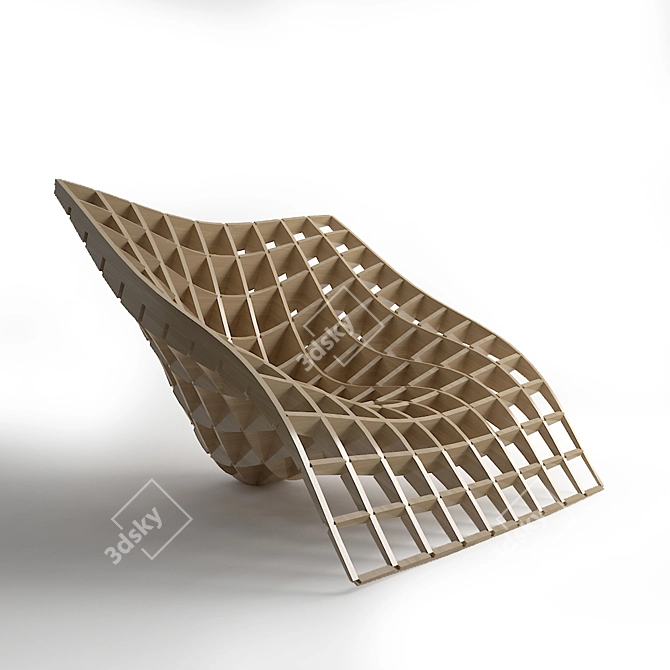 Curvaceous Parametric Lounge 3D model image 1