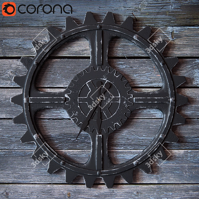 Industrial Loft Inspired Cogwheel 3D model image 1