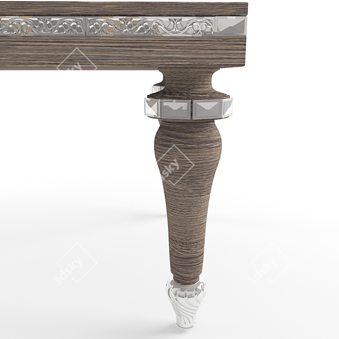 Gotha: Chrome and Wenge: Fold Table 3D model image 2