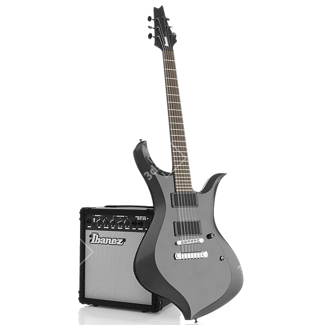 Ibanez XH300 + ibz10g Combo: Ultimate Guitar Set 3D model image 1