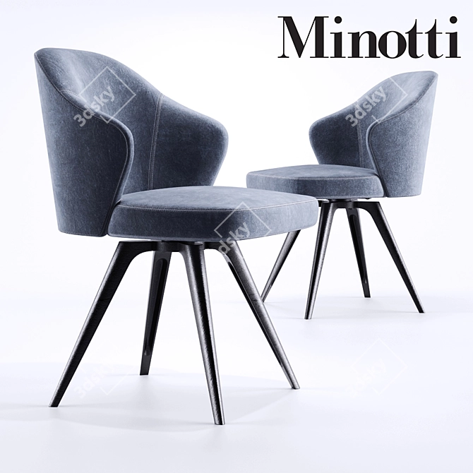 Modern Swivel Base Chair 3D model image 1