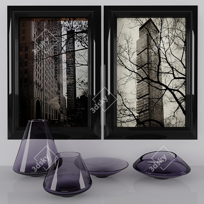 Artistic Vase Paintings 3D model image 1