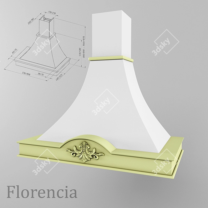 Elegant Forest Florencia Vanity 3D model image 1