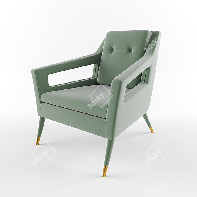 Elegant Chantal Munna Armchair 3D model image 1