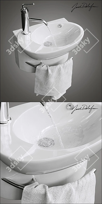 Delafon Presquile & Purist: Perfect Combination for Your Bathroom 3D model image 2