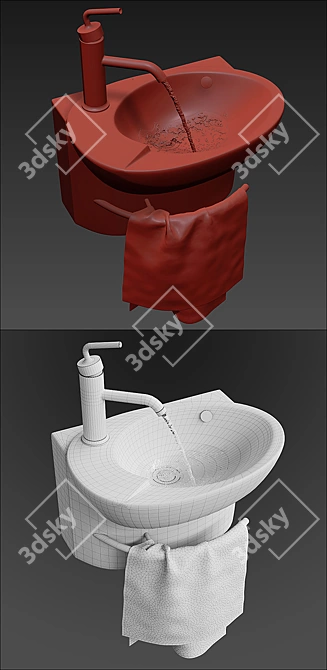 Delafon Presquile & Purist: Perfect Combination for Your Bathroom 3D model image 3