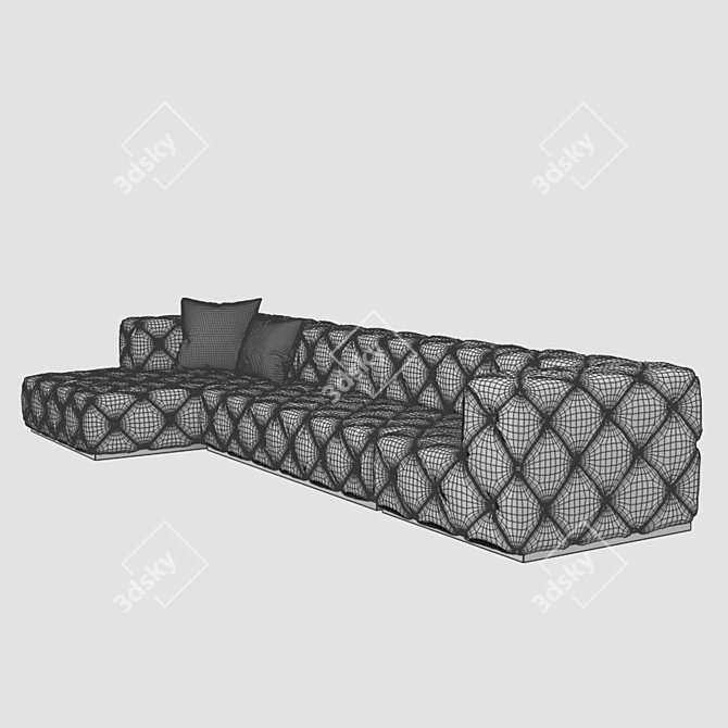 Sleek Longhi Sofa 3D model image 2