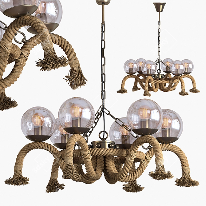 Industrial Vintage Hanging Lamp 3D model image 1