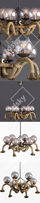 Industrial Vintage Hanging Lamp 3D model image 2