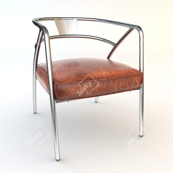 Industrial Loft Armchair 3D model image 1