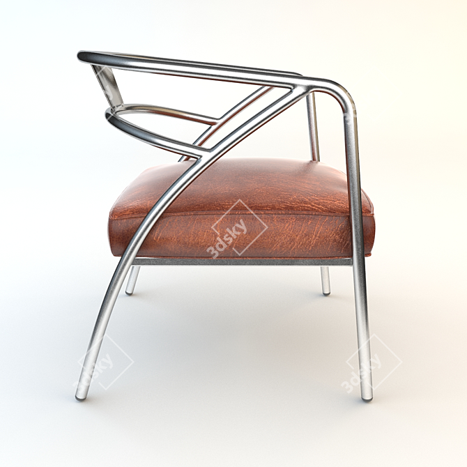 Industrial Loft Armchair 3D model image 2