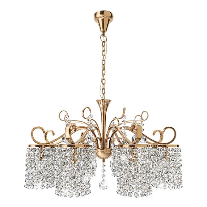 Elegant Crystal Chandelier 3D model image 1