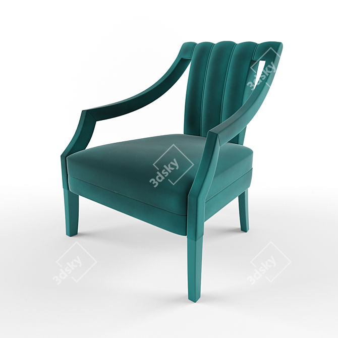 Elegant Cayo Armchair by Brabbu 3D model image 1