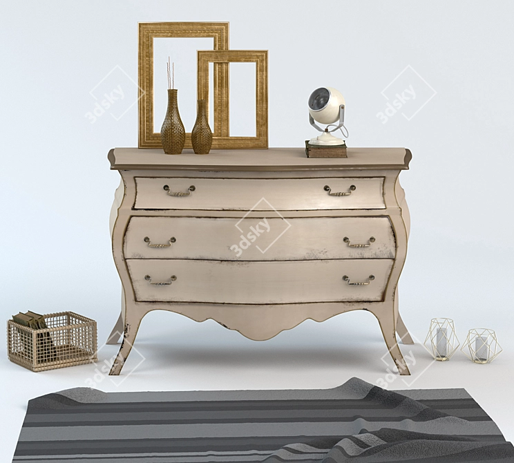 Elegant Vintage Home Decor Set 3D model image 1