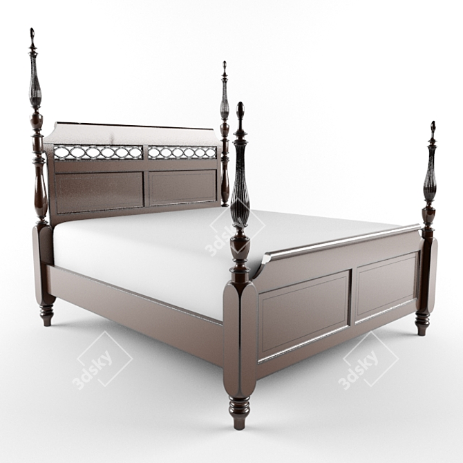 Royalty Rest: Master King Bed 3D model image 1