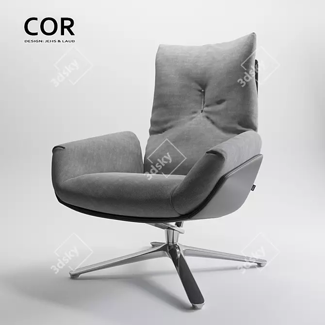 Elegant Cordia Lounge Chair 3D model image 1