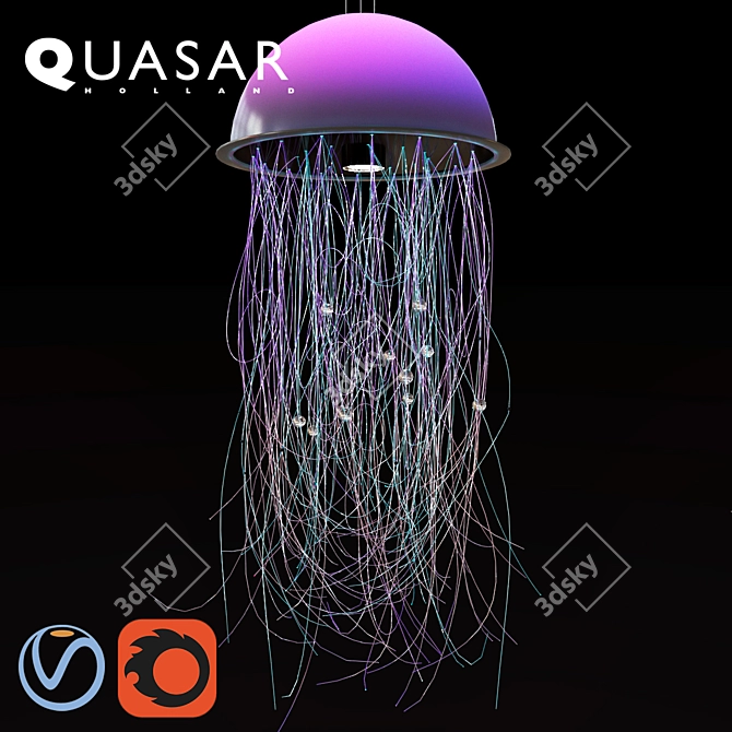 Quazar Medusa Pendant Light 3D model image 1