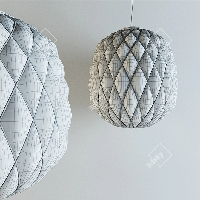 Elegant Pinecone Suspension by FontanaArte 3D model image 2