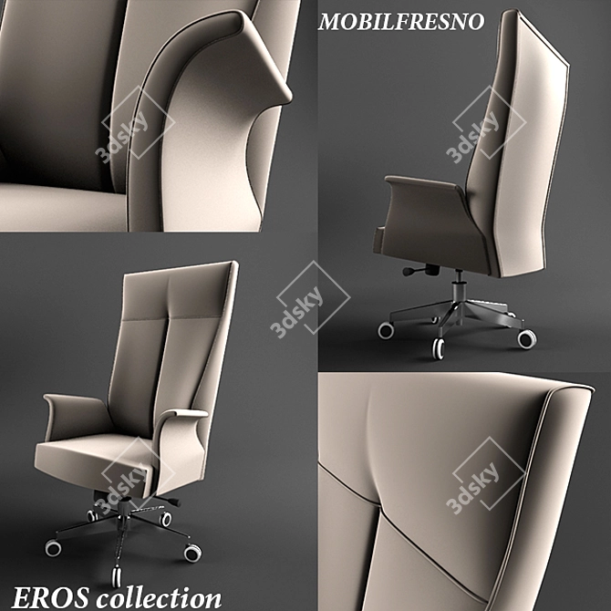 Sleek Eros Cabinet Set 3D model image 2