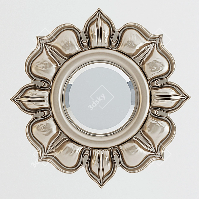 Elegant Martini Metal Mirror 3D model image 1