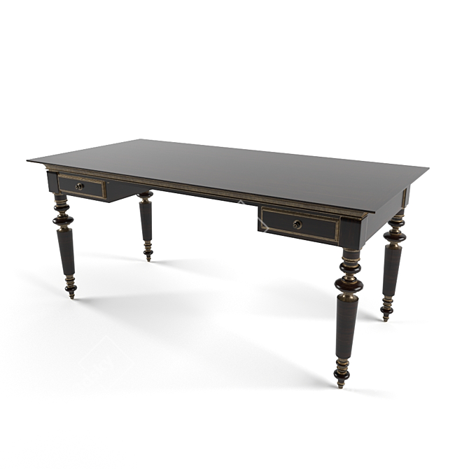 Modern Minimalist Desk 3D model image 2