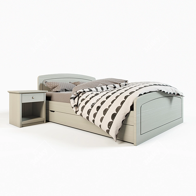 Scandola Kids Bed: Nuovo Mondo 3D model image 1