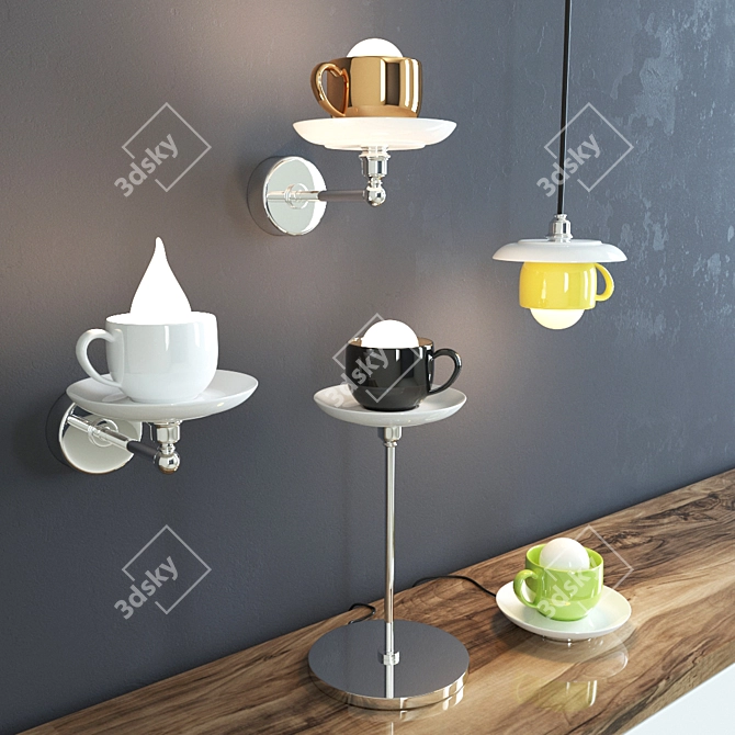 Vesoi Cappuccino Pendant Light 3D model image 1