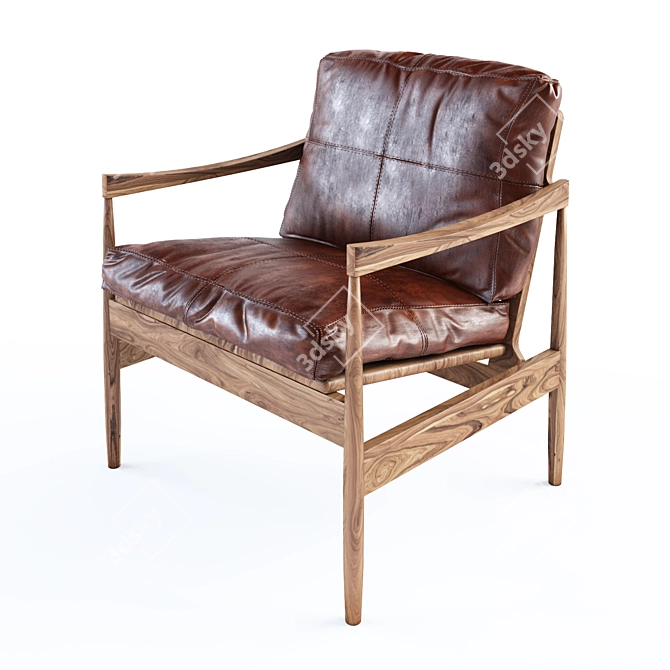 Luxury Comfort: Dan Form Hermes Lounge Chair 3D model image 1