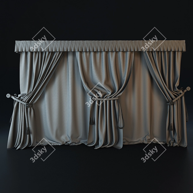 Elegant Drapery for Stunning Interiors 3D model image 2