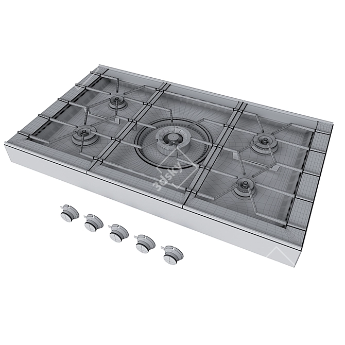 Gaggenau CG 492 210 Gas Cooktop 3D model image 3