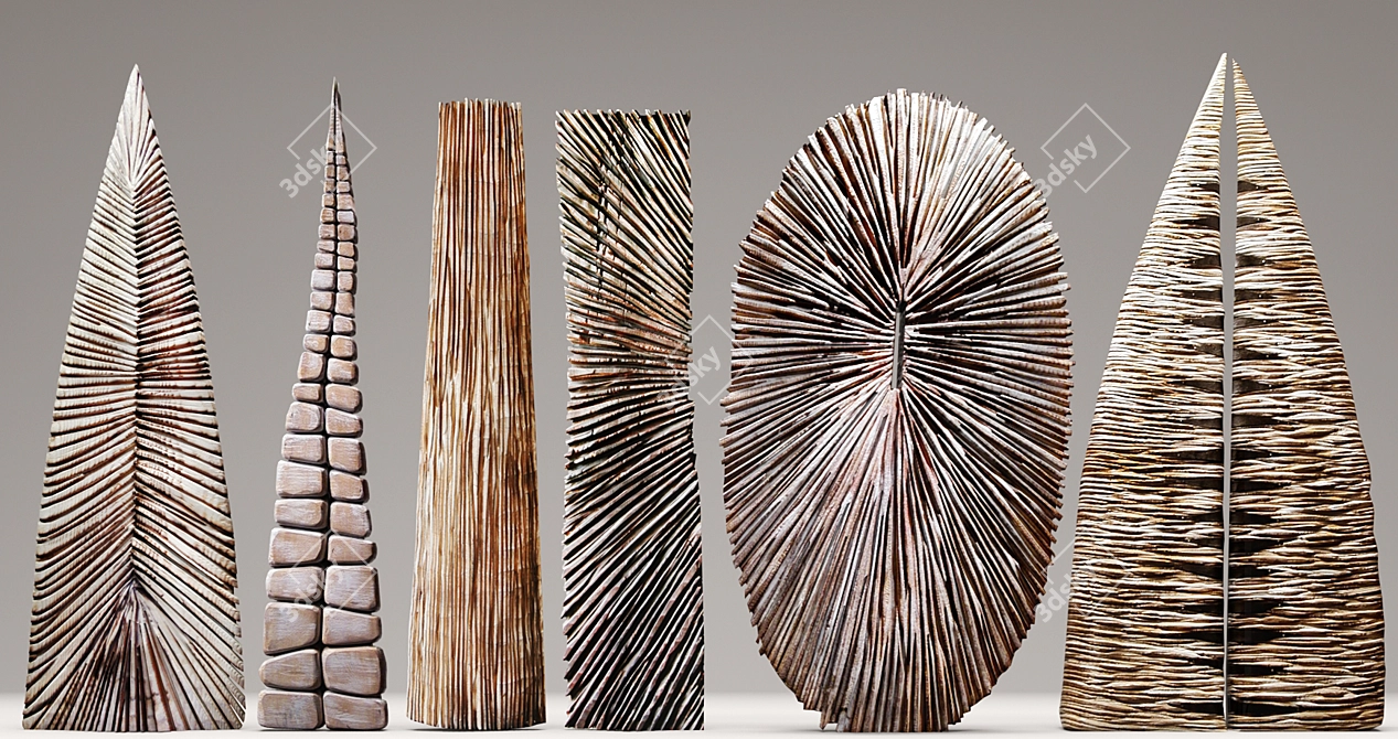 Wooden Sculptures by Thierry Martenon 3D model image 2