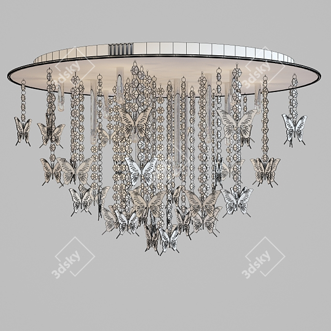 Elegant Chrome Chandelier - Carmen 3D model image 2