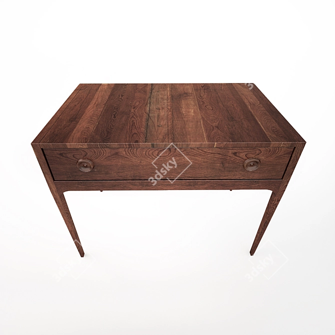British-Inspired Night Table 3D model image 3