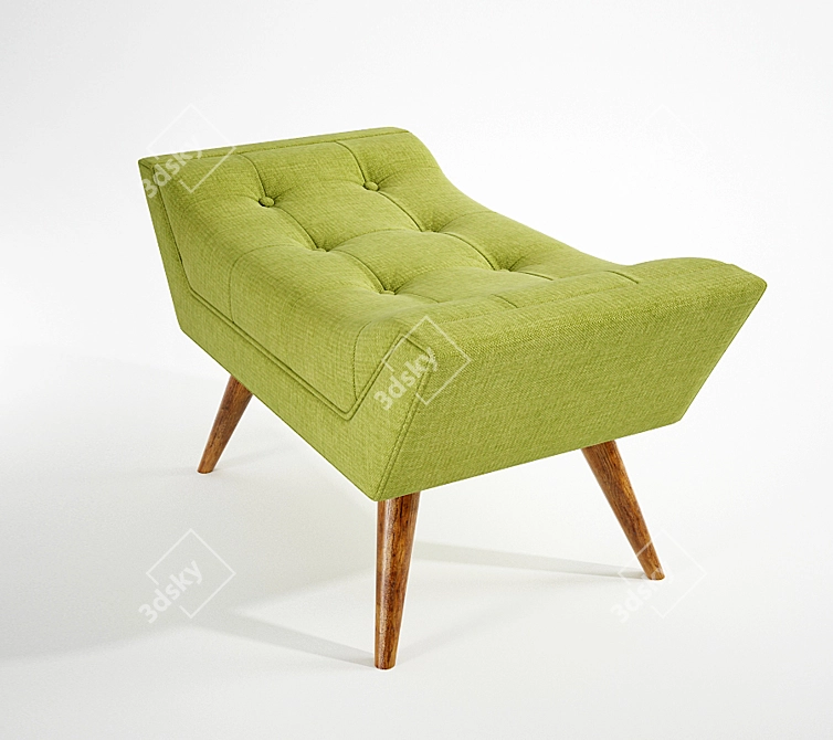 Whitaker Ottoman by Jonathan Adler 3D model image 2