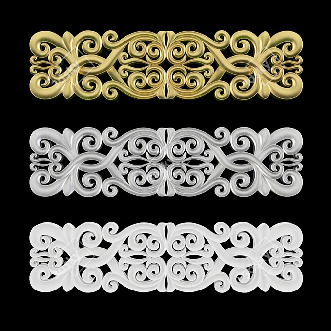 Elegant Decorative Molding 3D model image 1