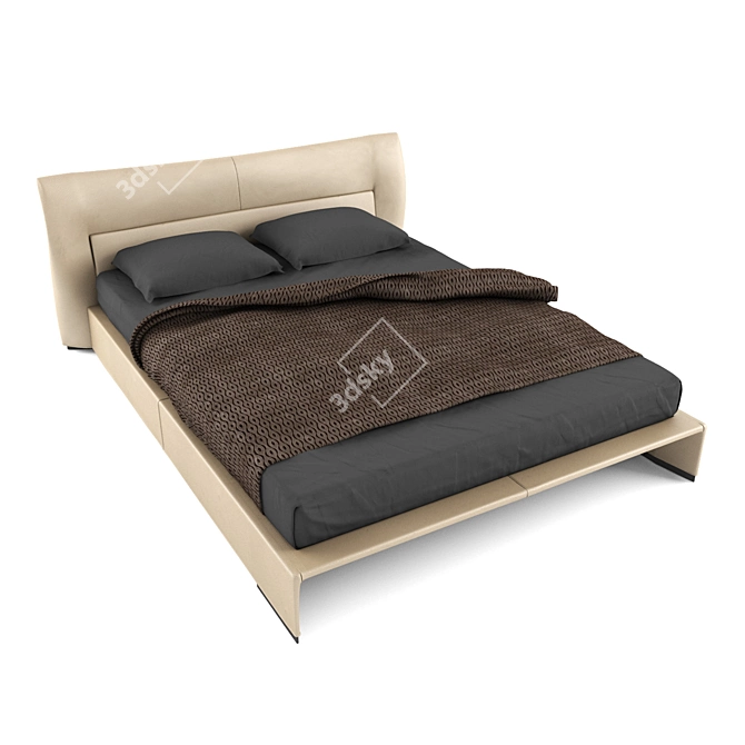 Luxury Bed: Molteni&C Glove 3D model image 1