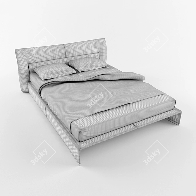 Luxury Bed: Molteni&C Glove 3D model image 3