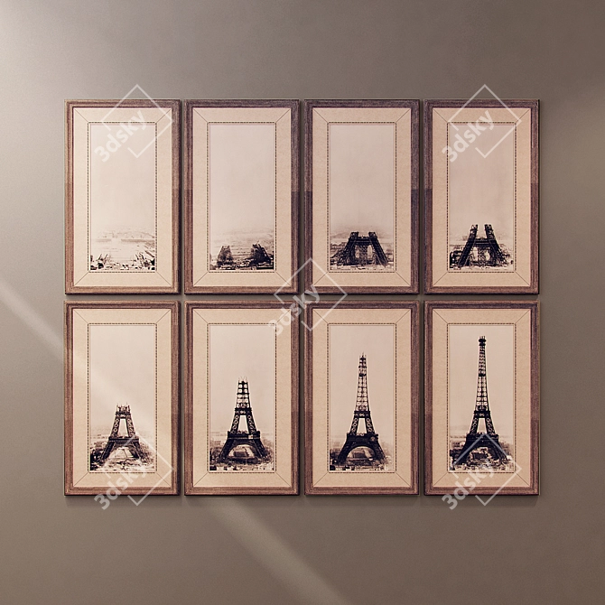 Eiffel Tower Construction Set 3D model image 1