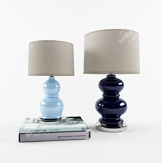 Elegant Ceramic Table Lamps 3D model image 1