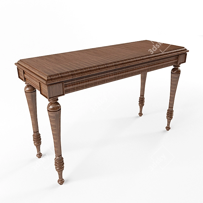 Elegant Wooden Table 3D model image 1