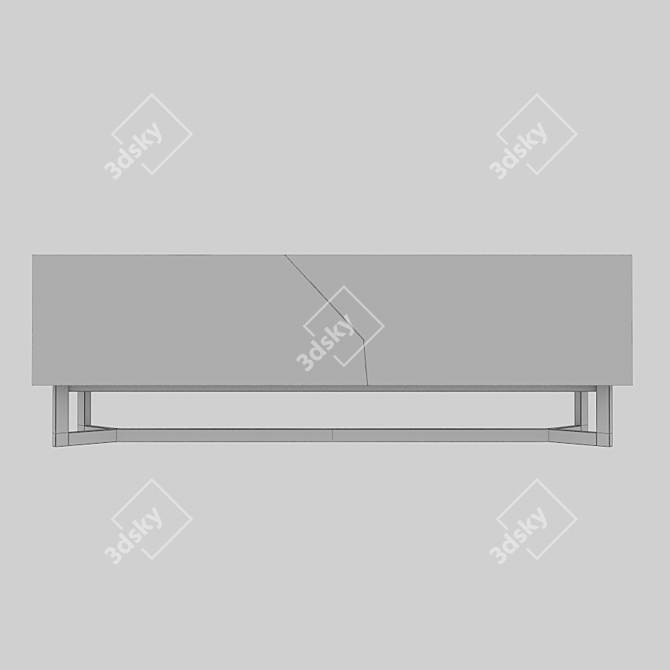 Doppler Sideboard: Modern Asymmetrical Design 3D model image 3