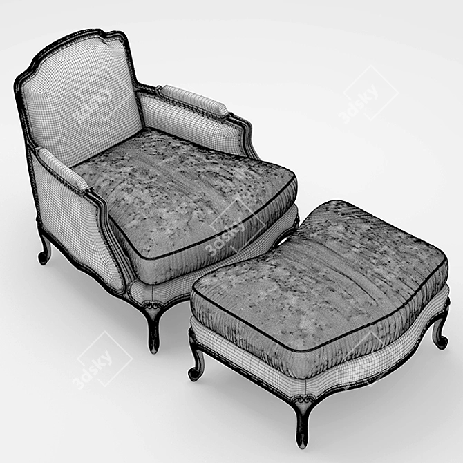 Laid-Back Lounge Chair 3D model image 3