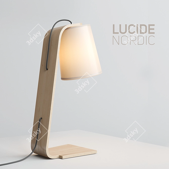 Minimalist Table Lamp: LUCIDE NORDIC 3D model image 2