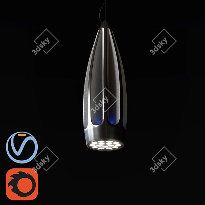 Quasar Compass Pendant Light 3D model image 1