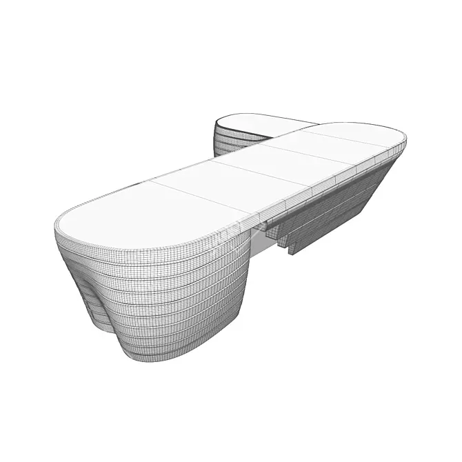 Modern Office Desk | 350x90x75 cm | 3D Max Design 3D model image 3