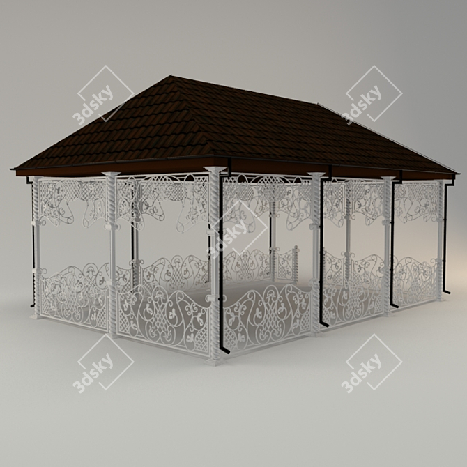 Besedka: Comfortable Outdoor Seating 3D model image 1