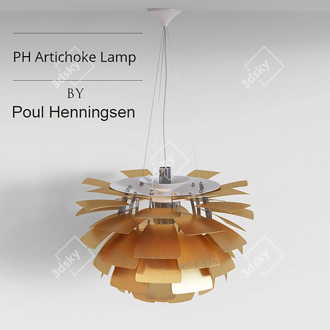 PH Artichoke Pendant: Glare-Free Illumination 3D model image 1